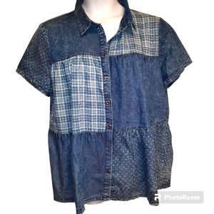 I Love womans smock/ tunic Top Nwot